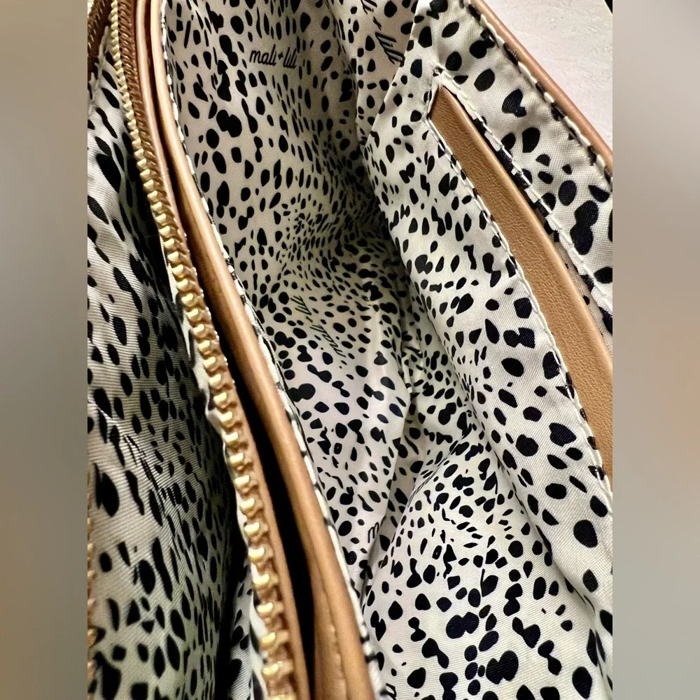 Mali + Lili Tan Crossbody Bag with Orange Strap - Picture 8 of 13